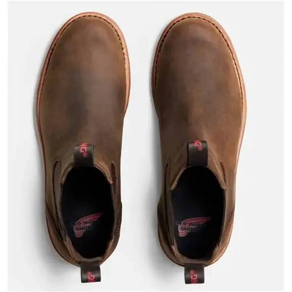 NEW RED WING SHOES men\'s slip on boot in brown main image 4
